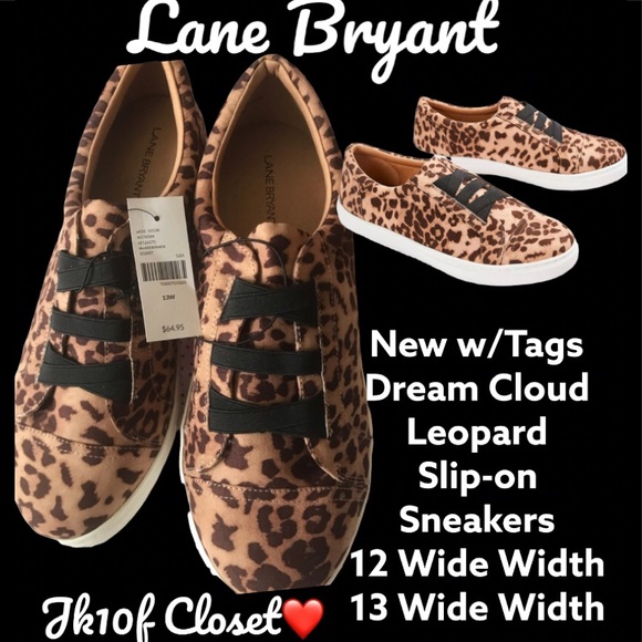🐆 NWT LANE BRYANT Sz13 WIDE WIDTH LEOPARD SNEAKERS - Picture 1 of 16